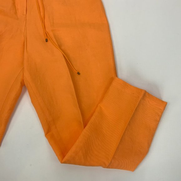 Talbots High Waisted Tapered Leg Irish Linen Pants Sz 10 - Picture 15 of 16